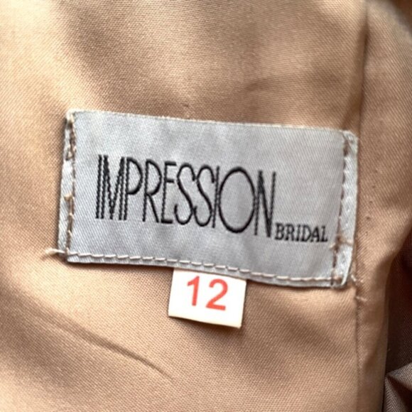 Vintage Y2K Bronzey Brown / Purple Iridescent Strapless Prom Dress - Picture 7 of 11